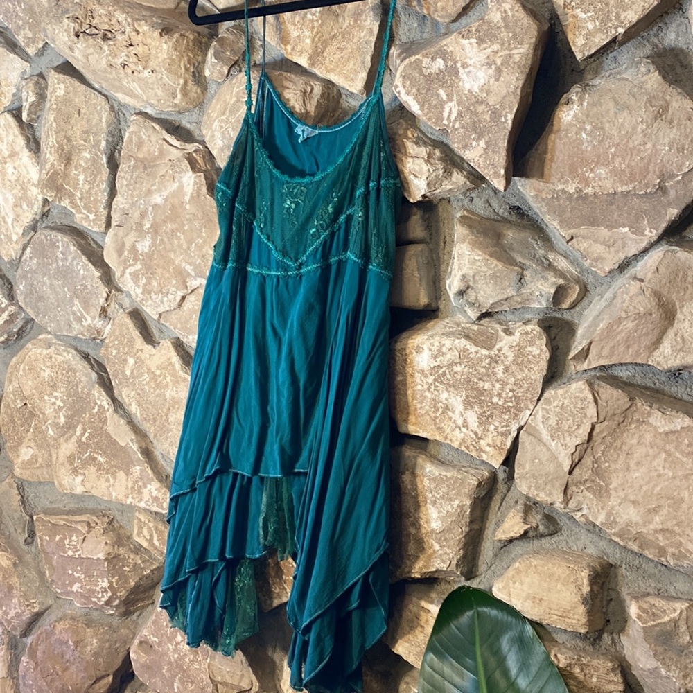 Custom One Of A Kind Emerald And Lime Pieced Lace… - image 1